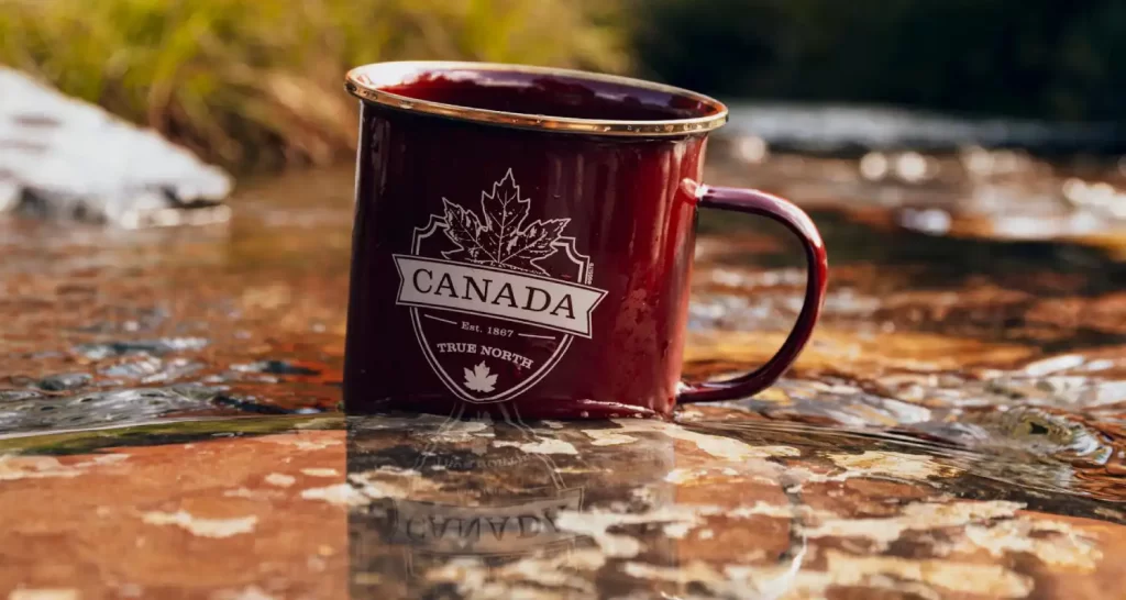 Red Ceramic Mug with canada logo