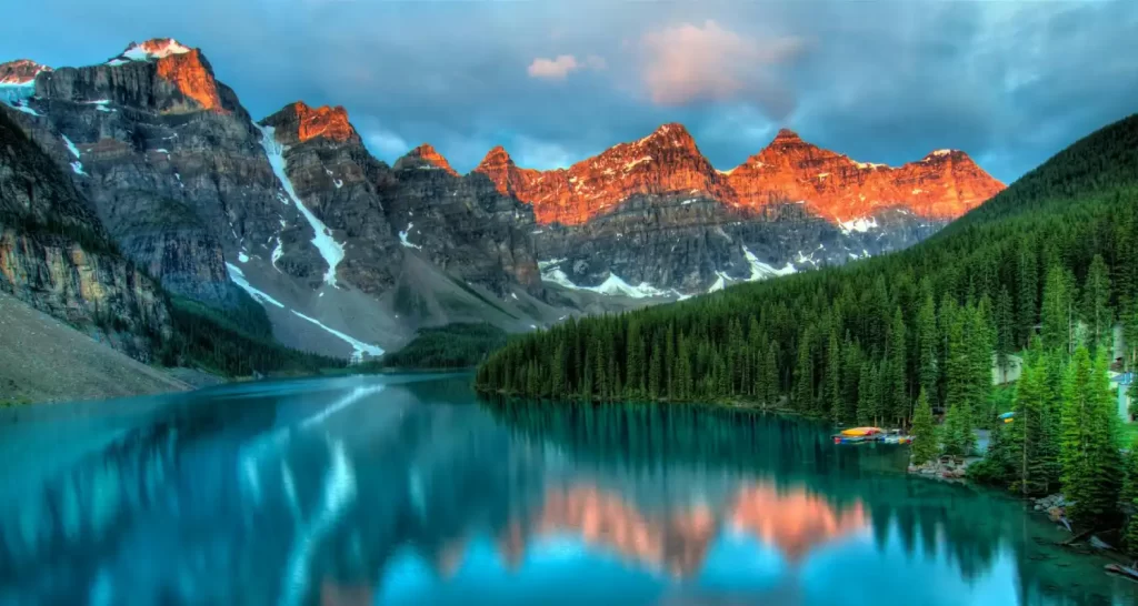 Lake and Mountain of canada