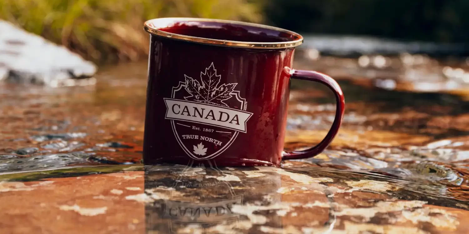 Red Ceramic Mug with canada logo